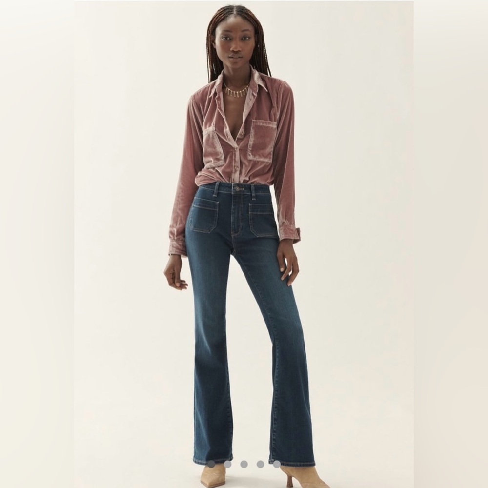 Anthropologie Pilcro the icon flare jeans dark wash size 26 OBI438359 - Picture 14 of 14